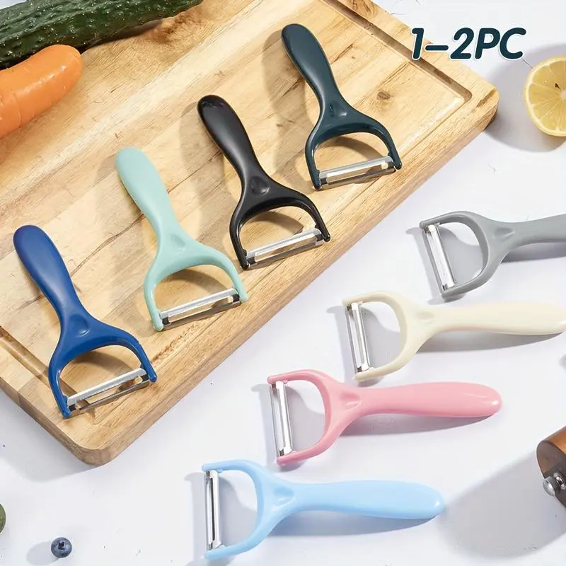 1/2pcs Stainless Steel Multifunctional Creative Peeler - Kitchen Essential Gadget for Potato, Melon, Pear, Carrot & More Fruits/Vegetables