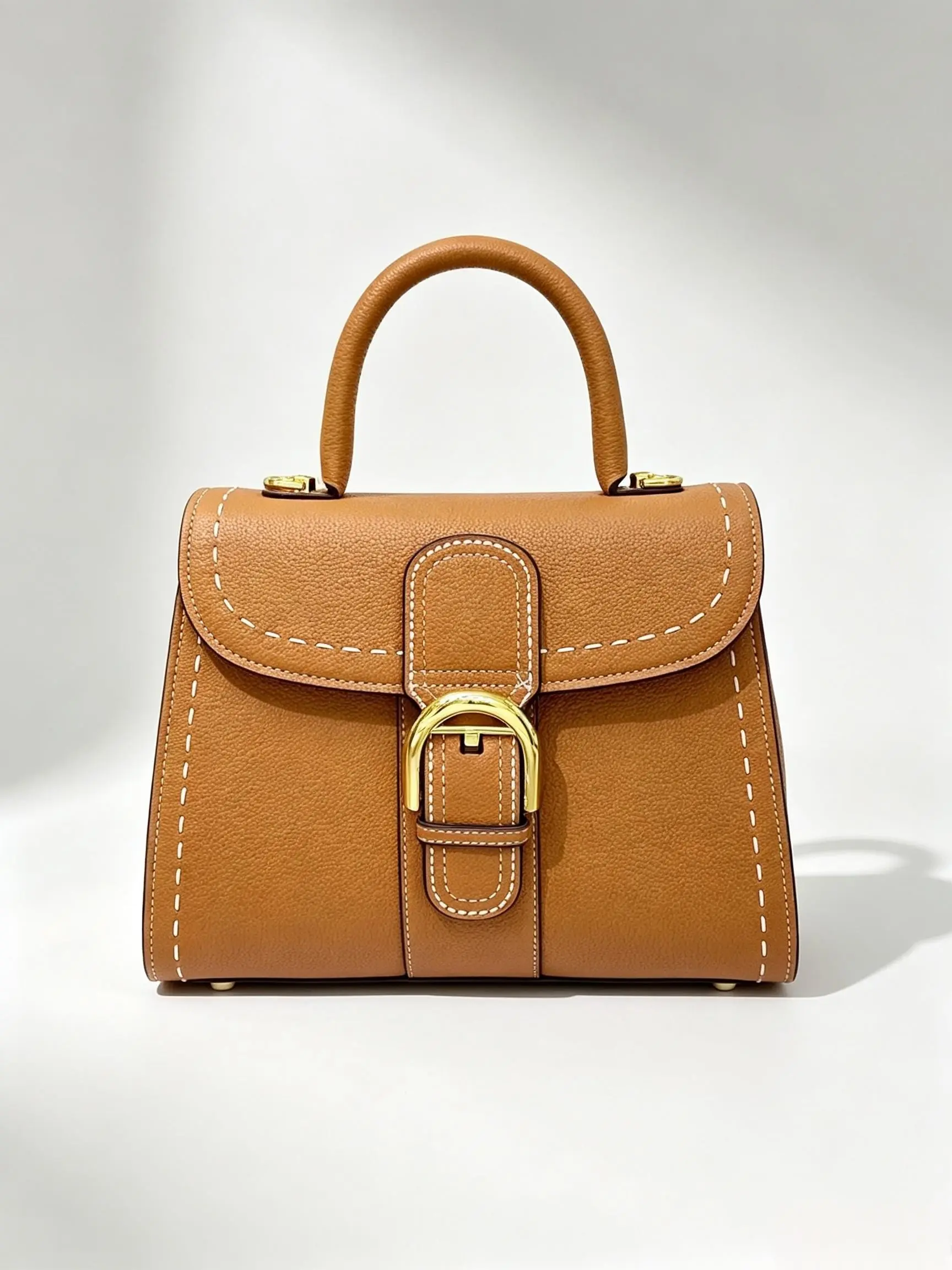 New Leather Saddle Bag, Large Capacity Vintage Horsebit Crossbody, Elegant Kelly Bag, Versatile Commute Shoulder Bag
