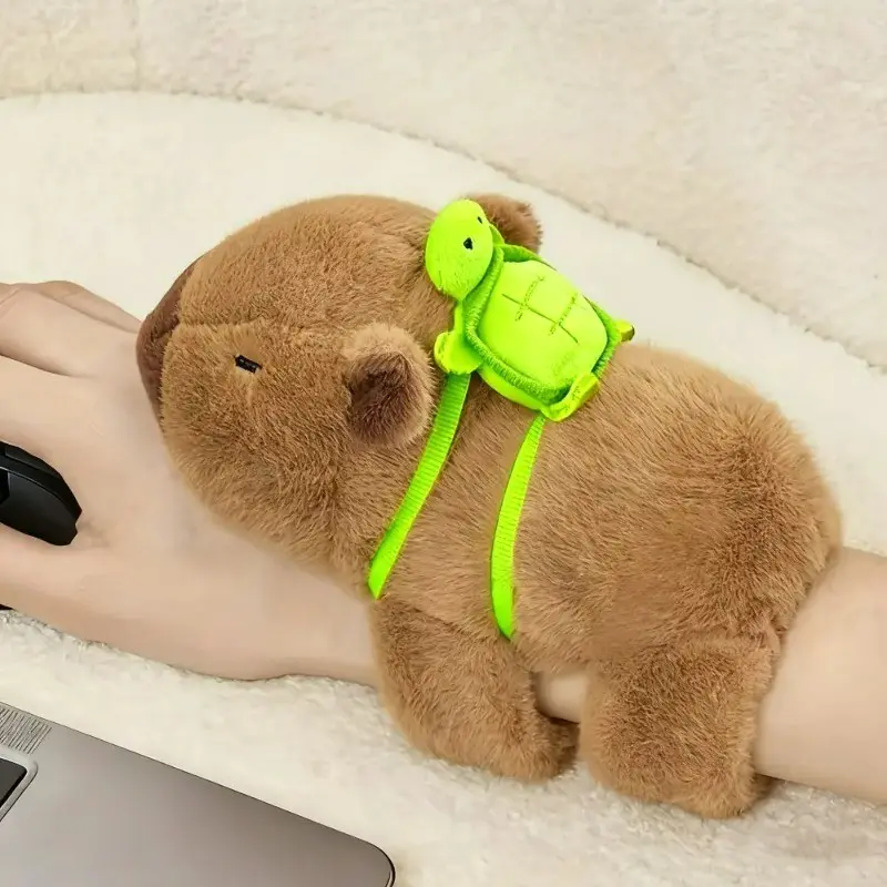 New Cute Capybara Plush Doll, Huggable Turtle Backpack Design, Perfect Gift for Birthdays and Holidays, Ideal Home Decor