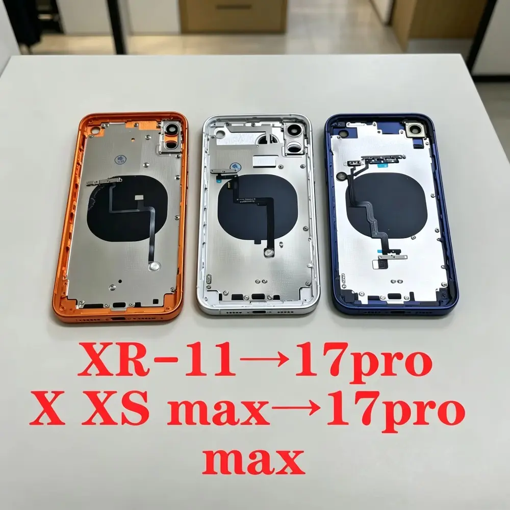 DIY Back housing For iPhone XS Max Like 17 Pro max Back Cover For iPhone XR to 17 Pro 11 to 17 Pro Housing X XS Up To 17 pro
