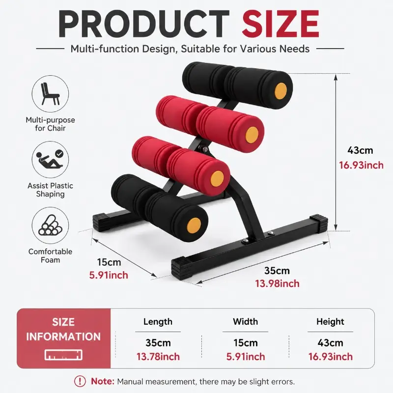 Mini Inversion Trainer, Back Stretcher & Abdominal Trainer, Multifunctional Home Fitness Equipment, Yoga Stretching Device, Full-Body Exercise Aid, Suitable for Back and Neck Stretching Training