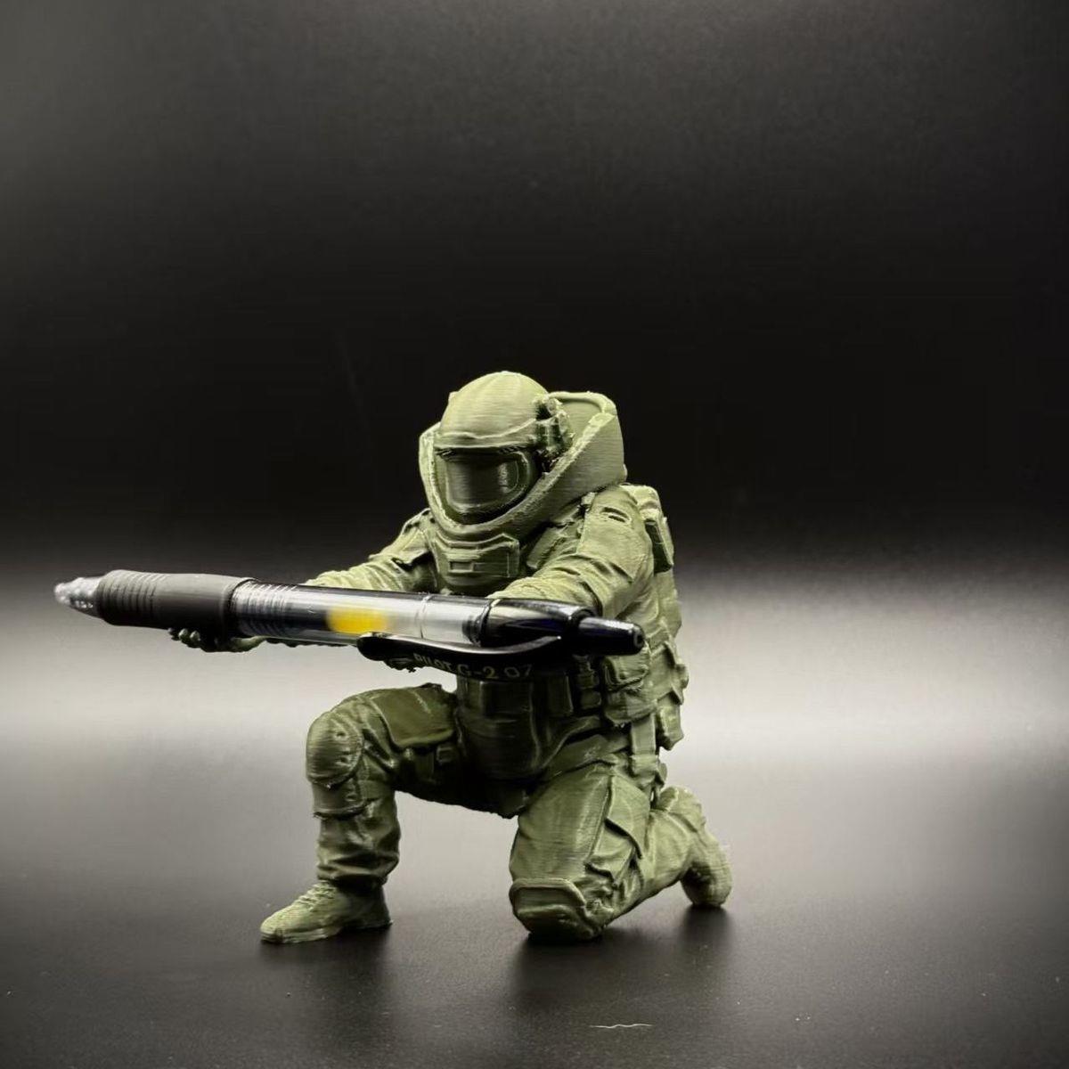 Bomb Disposal Team Pen Stand, 3D Printed Creative Desktop Organizer