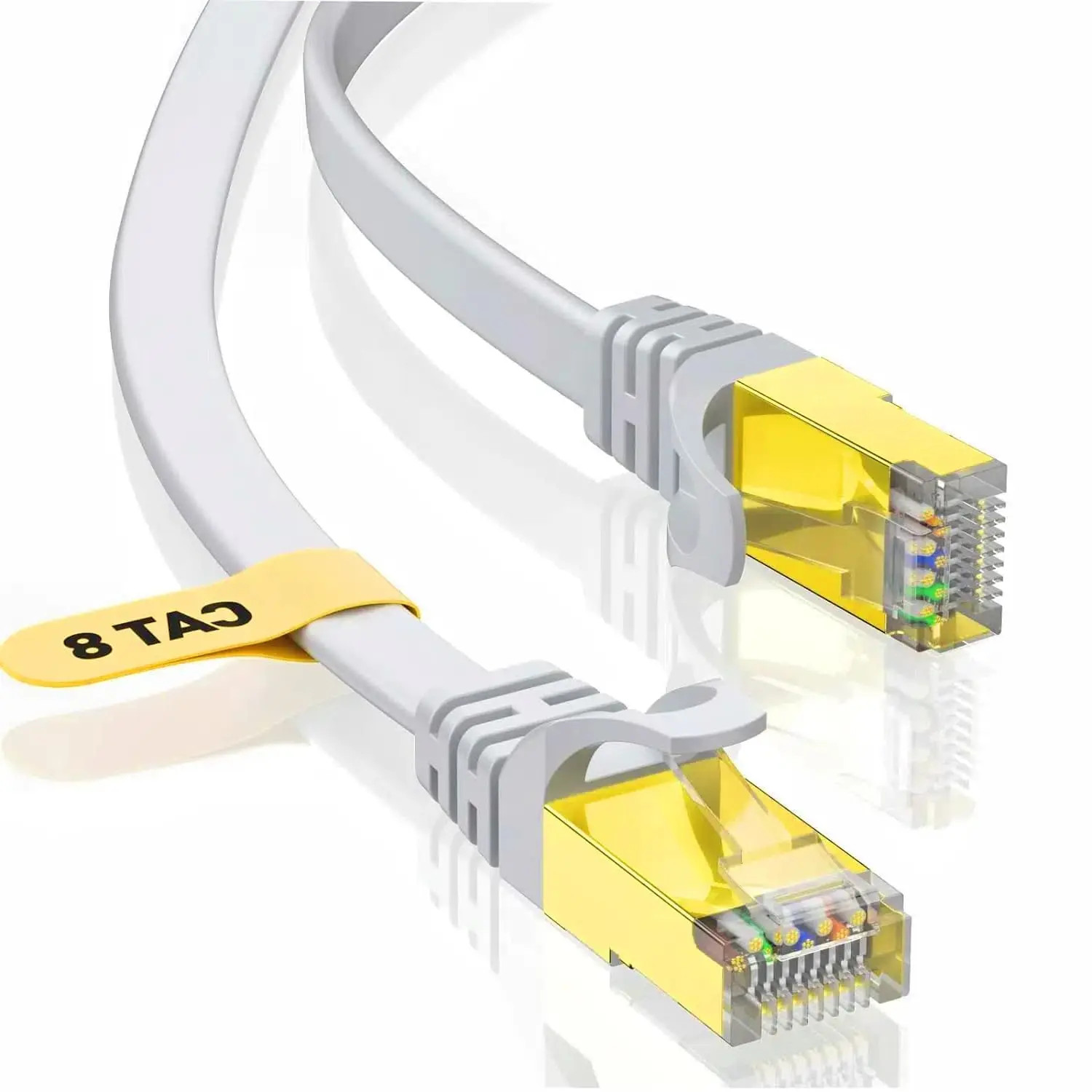-8 Ethernet , High Speed 40Gbps Internet LAN Patch Network Rj45  for Gaming Modem, Printer - 2 M / 6