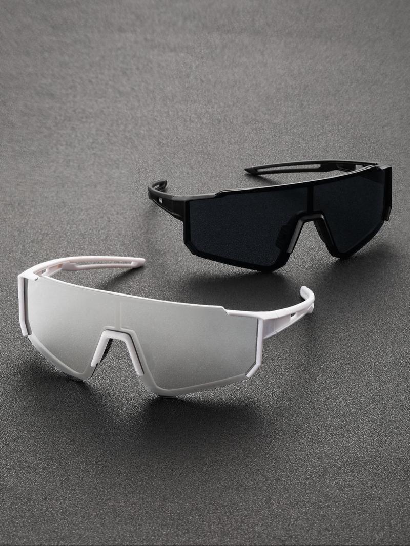 Unisex Sportive Shield Sunglasses, Trendy Large Size Sunglasses, Fashionable Sunglasses for Outdoor Sports Cycling, Biking Sunglasses