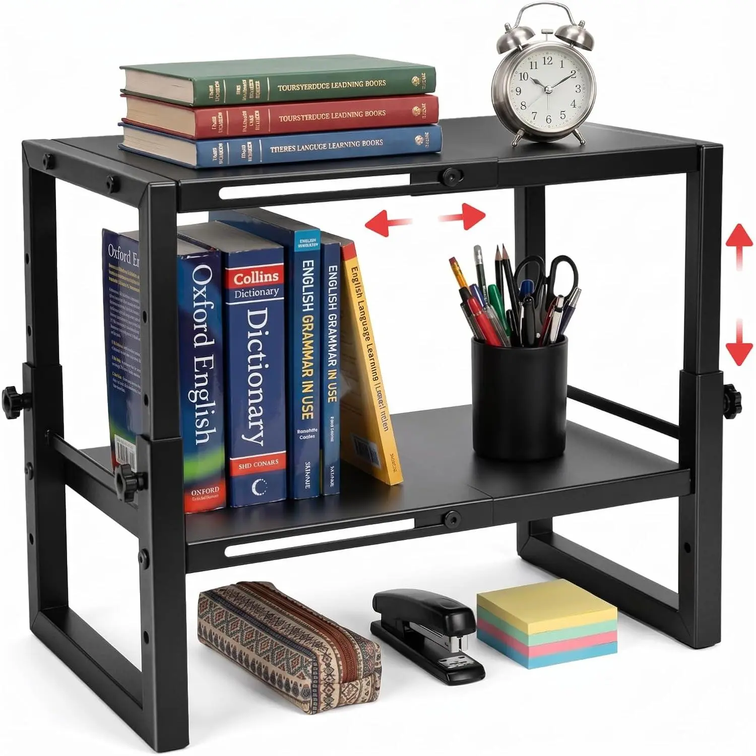 Locker Organizer Shelf, Expandable Width and Height, Locker Shelf | Heavy Duty,Metal,Stackable ,Locker Organizer Shelves Ideal for School, Office,Gym Lockers