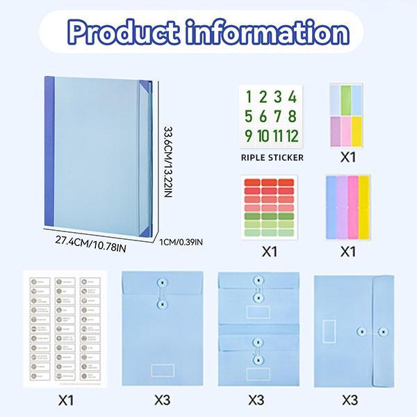 1 durable, reinforced ring binder for document organisation | Emergency ring binder for vital documents, birth certificates and estate planning