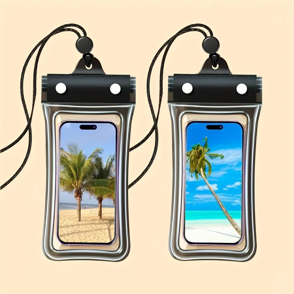 2-Pack Waterproof Phone Pouches, Multiple Colors Available, Holds Phones, Cards, Keys, Ideal for Rainy Days and Water Play
