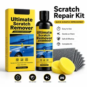 Car Scratch Repair Kit, Ultimate Scratch Remover for Auto Paint, Easy to Use Compound with Sponge Pads, Suitable for All Car Colors