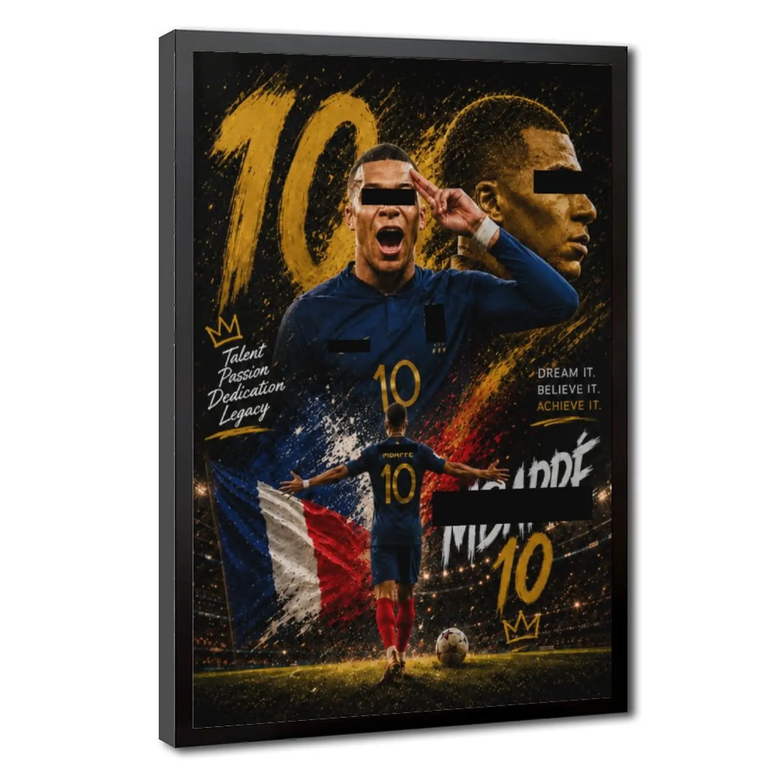 MBAPPE Highly Collectible Inspirational Quote Canvas Poster Home Decor Gift For Fans