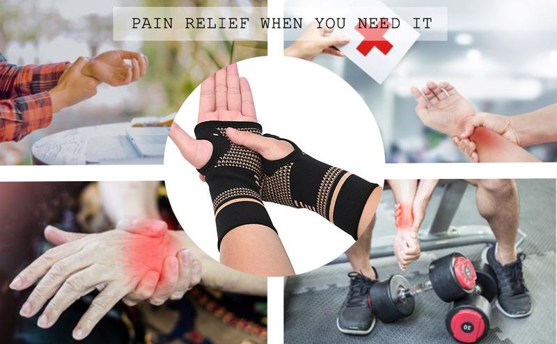 UGEM Copper Wrist Compression Sleeves, Comfortable and Breathable for Arthritis, Workout, Carpal Tunnel, Wrist Support for Women and Men