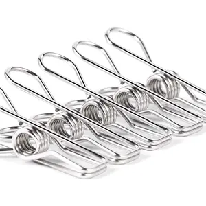 Heavy Duty Clothes Pins for Hanging Clothes, Stainless Steel Clothespins for Landry, Metal Clothes Clips, Clothes Pegs