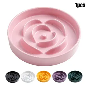 Creative Matte Pet Slow Feeder Bowl, Anti-Choking Ceramic Dog & Cat Food Bowl, Non-Slip Design, Durable Material, Perfect for Pets