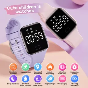 Teen Boys Girls Sports Digital Watch,1.77" LED Screen 30M Water Resistant,Vibration Alarm,Pedometer,Sleep Monitor,Stopwatch,Calorie Mileage Tracker,Raise To Wake,12/24H,USB Charge Steel Case,Long Standby,Birthday Back to School Gift Watch with Gift Box