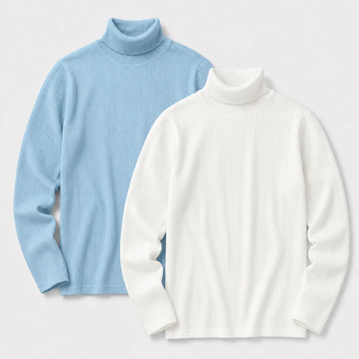 Men's Slim Fit Turtleneck Sweater Long Sleeve Ribbed Pullover High Neck Knit Top Casual Winter Warm Jumper Soft Lightweight Stretch Fabric Fashion Layering Shirt for Men Autumn Fall Clothing