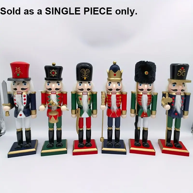 Christmas Gift Nutcracker Wooden Classic Traditional King Soldier, Desktop Decorative Home Decoration, Perfect Holiday Ornament