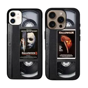 MICHAEL MYERS & VHS TAPE Phone Case Halloween Compatible For iPhone 17 Promax 16 15 14 13 12 Pro Max Plus X/XS XSMAX XR Anti Drop Cover.
