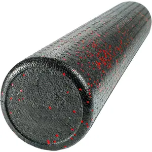 High Density Muscle Foam Rollers - Sports Massage Rollers for Stretching, Physical Therapy, Deep Tissue, Myofascial Release - Ideal for Exercise and Pain Relief - Speckled Red, 36"