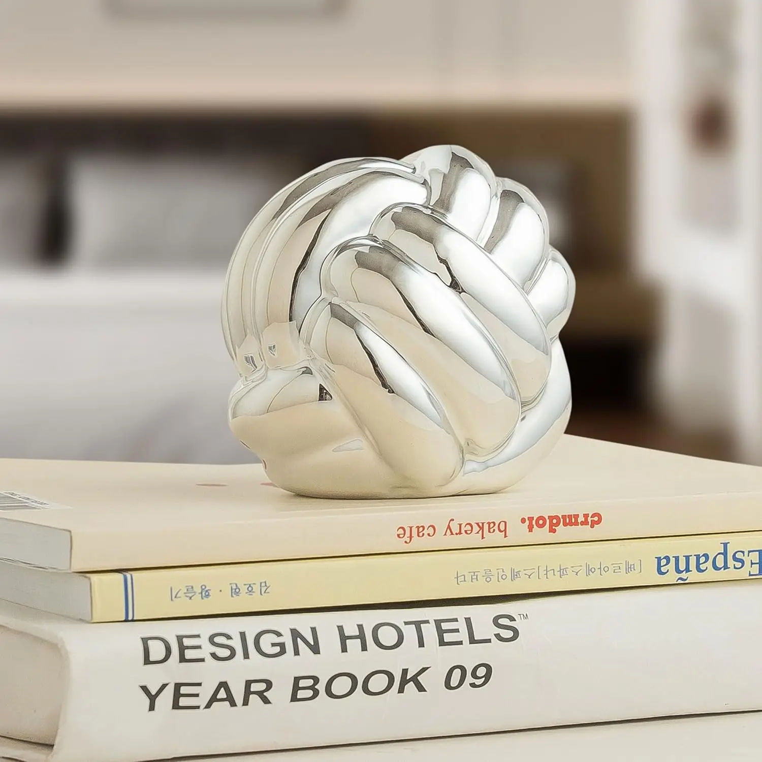 Small  Knot Decor, Chain Link Decor, Coffee Table Decor, Book Shelf Decor, Entry Table Decor, Aesthetic Minimalist Decorative Objects for Modern  Living Room, Desk Decor for Office ()