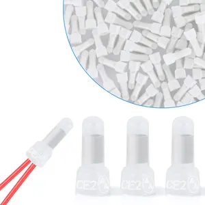 Nilight 300PCS CE2 Closed End Crimp Terminal 16-14 Gauge Nylon Insulated Closed End Wire Cap Wire Connectors Crimp Cap Terminals Connectors for Automotive Car Truck Boats Marine Electrical Wiring