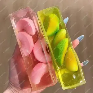 Fruit Jelly Stick Stress Ball Jelly Strip Squishy Toys ASMR Sensory ADHD Autism Anti Stress Relief  Toys for Adults Gifts ers