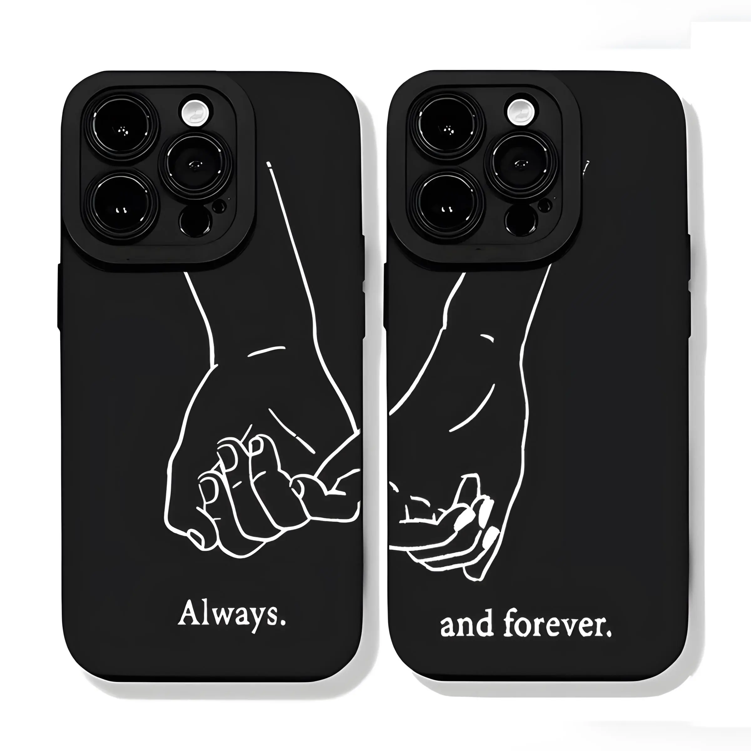 Unique Couple Smartphone Case Set, Creative Fashion Cellphone Accessories for Samsung iPhone 13-17 Series (11-17 Pro/Pro Max/Plus), Perfect for Anniversaries & Special Occasions, Handheld Devices Protection