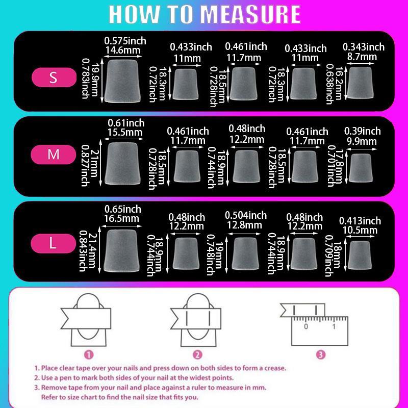 Rhinestone Decor Fake Nails with Nail File & Tape, 10pcs/set Glossy False Nails for Women Girls Nail Art, Effortless Press on Nails Manicure Set, Glitter Nails Art Kit