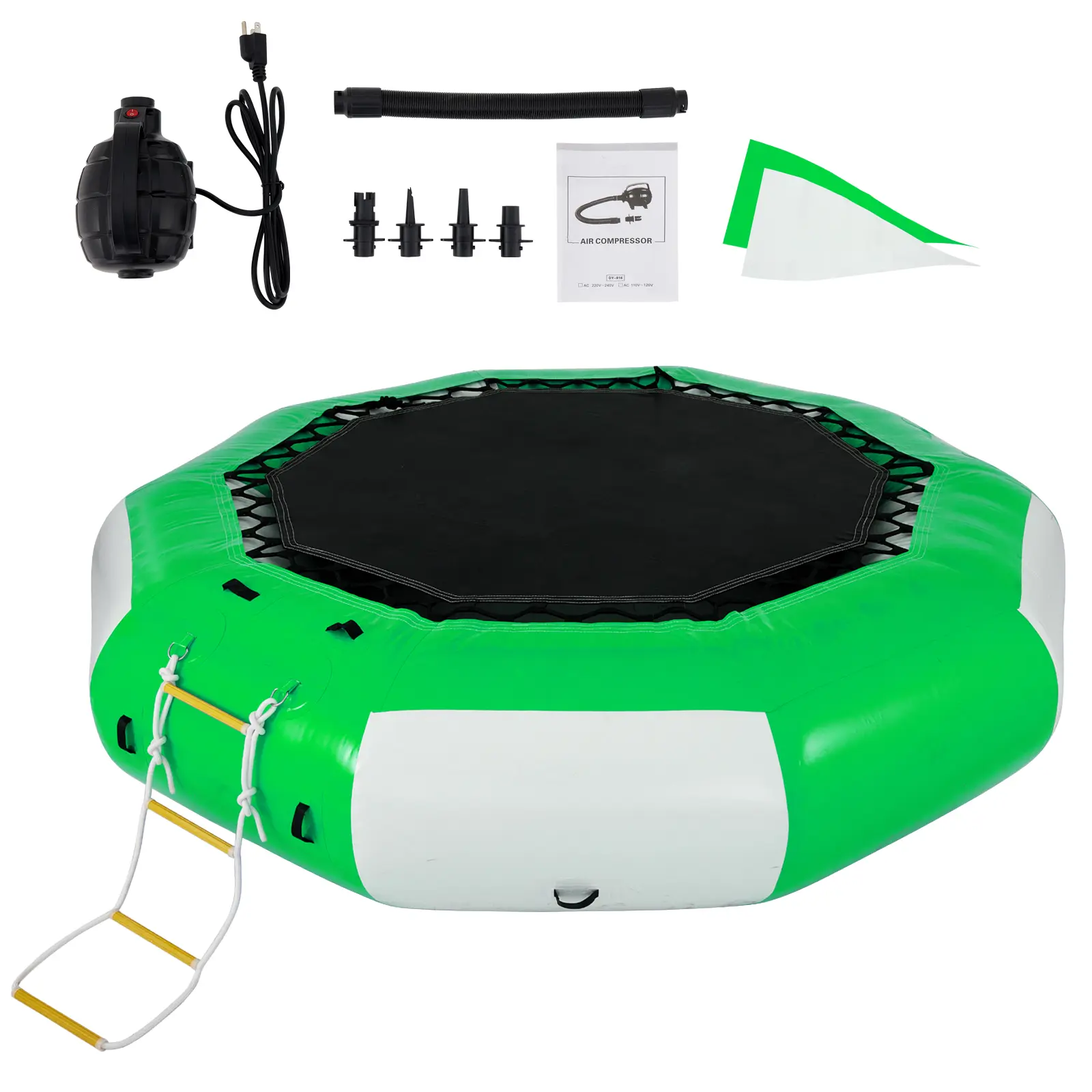 Inflatable Water Trampoline, 1000 Denier PVC Construction, Set Up in Minutes