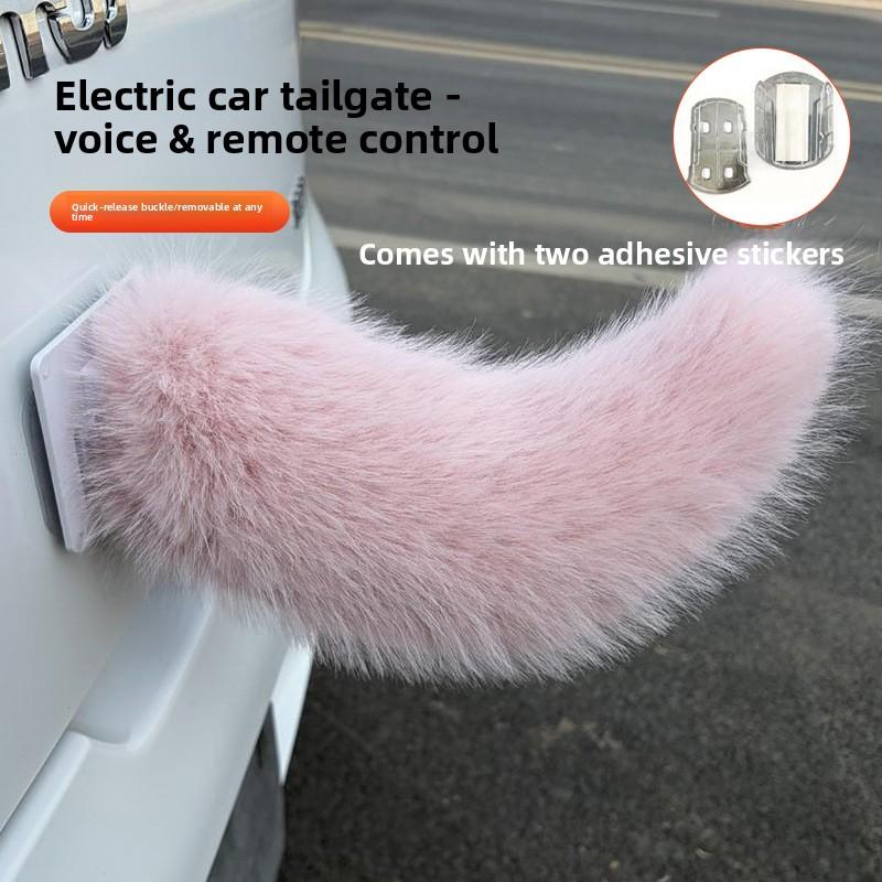 Electric Car Tailgate - Voice & Remote Control, Adhesive & Clip Included, Lightweight & Removable, Fun Eye-Catching Decor for Car Lovers