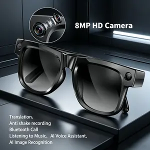 2026 New Ai Smart Glasses, 800w Stabilized HD Camera, Voice Translation, Bluetooth-compatible Call, Music Playback, Unisex, Outdoor Use