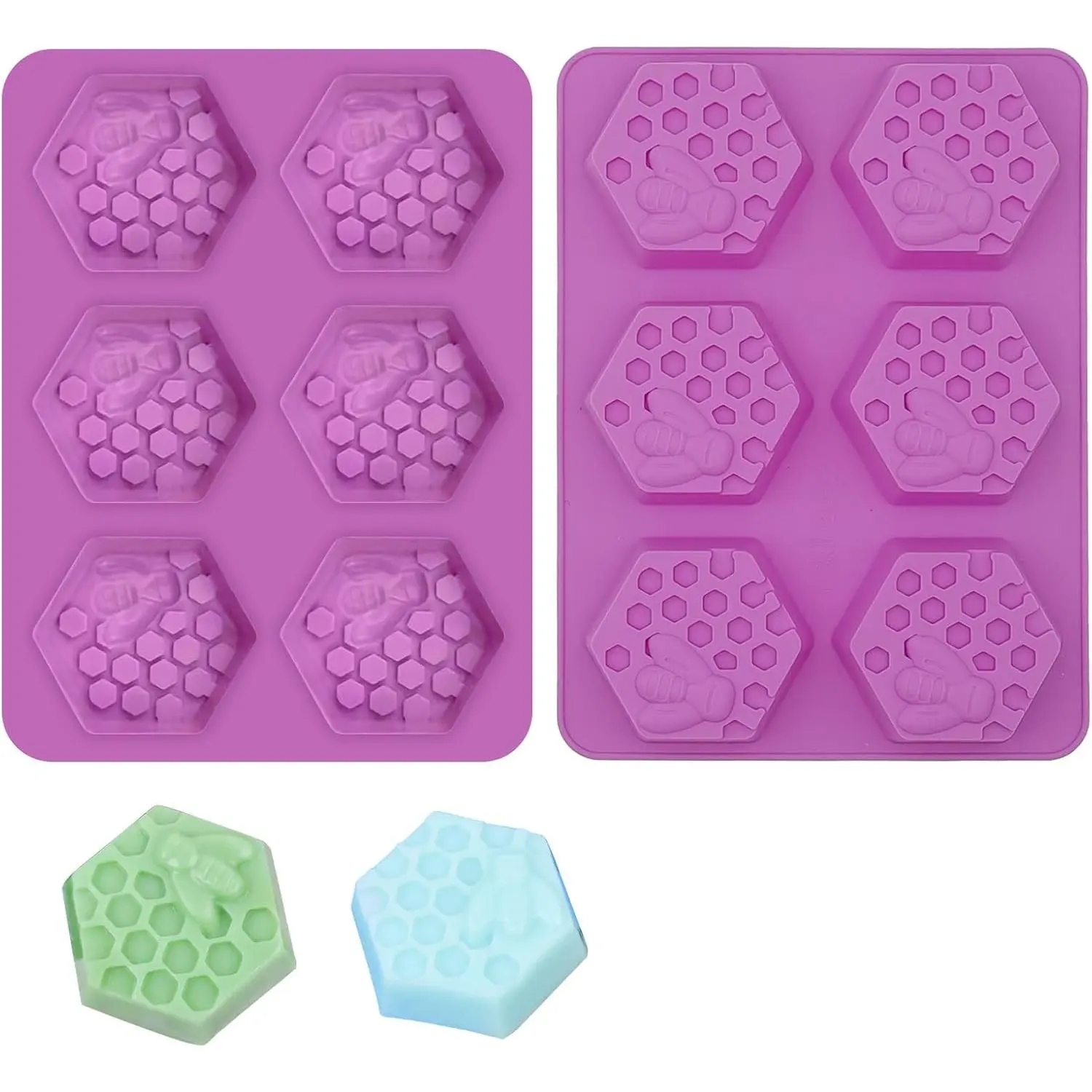 2 count  Soap Molds  Honey  Molds Cake Molds Beehive  Mold Set for   DIY Candle Muffin Baking Tray Lotion Bars Wax Melts Beeswax Tool ()