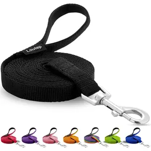 Dog Training Leash - Long Line for Recall & Obedience, Nylon Training Lead with Padded Handle, Multiple Length for Outside Dogs Small/Medium/Large