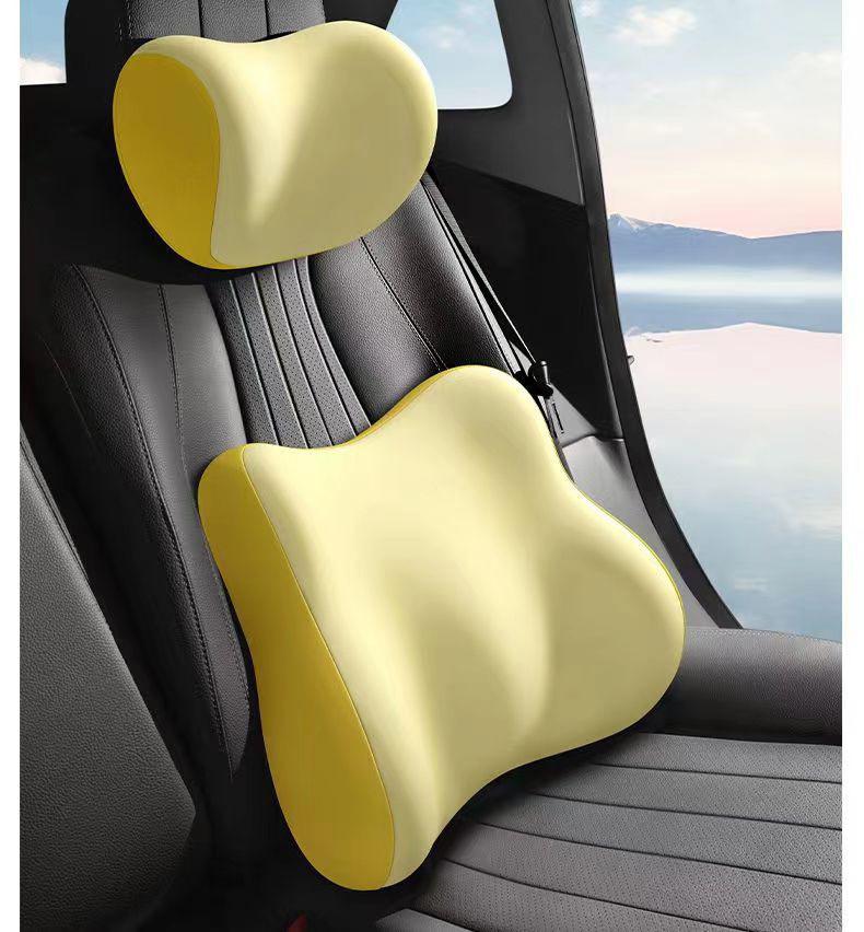 Car headrest and lumbar support for drivers, memory foam waist support for long-term sitting, car shoulder pillow, car accessories
