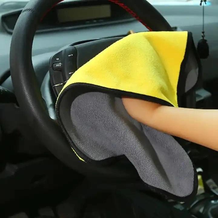 30*30cm Microfiber Car Cleaning Towels Car Wash Drying Cloth Hemming Microfiber Towel Care Wash Cloth Car Detailing Accessories