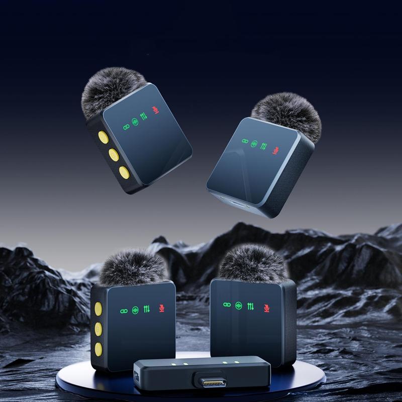 Wireless Lavalier Microphone, 1 Set USB Rechargeable Wireless Microphone, Lapel Mic for Video Recording, Teaching, Interviews, Podcast, Conference, Vlog, USB Streaming Mic