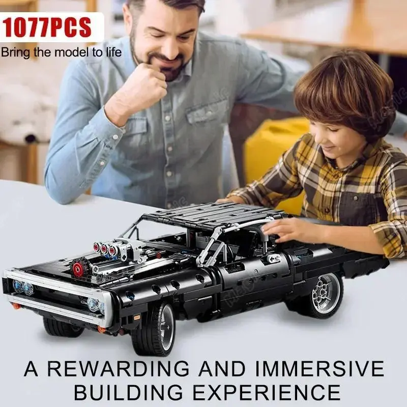 1077PCS Technic Building DIY Toy Racing Car Model Building Movie Inspired Collector's Set Gift Idea for Kids and Adults Ages 10+