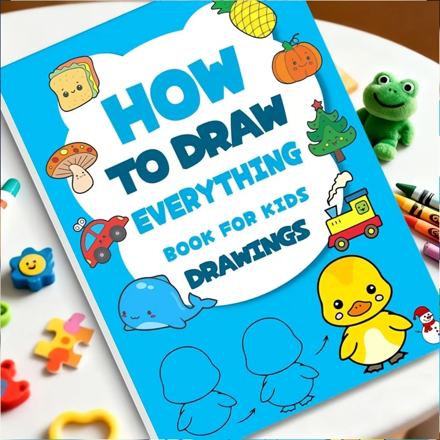 New Step-by-Step Painting Book, Toddler activity books, 500-step guided teaching, Progressive teaching method - Essential tool for children aged 3 to 10 to learn painting from scratch, Thick pages with colorful illustrations and step-by-step explanations