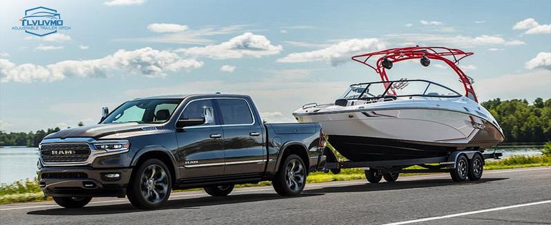 Adjustable Trailer Hitch, 8 Inch Drop Hitch Ball Mount (Fits 2-Inch Receiver), 12,500 LBS GTW, (2" & 2-5/16") Chrome Plated Steels Balls, Aluminum Tow Hitches with Two Anti-Theft Pins Locks