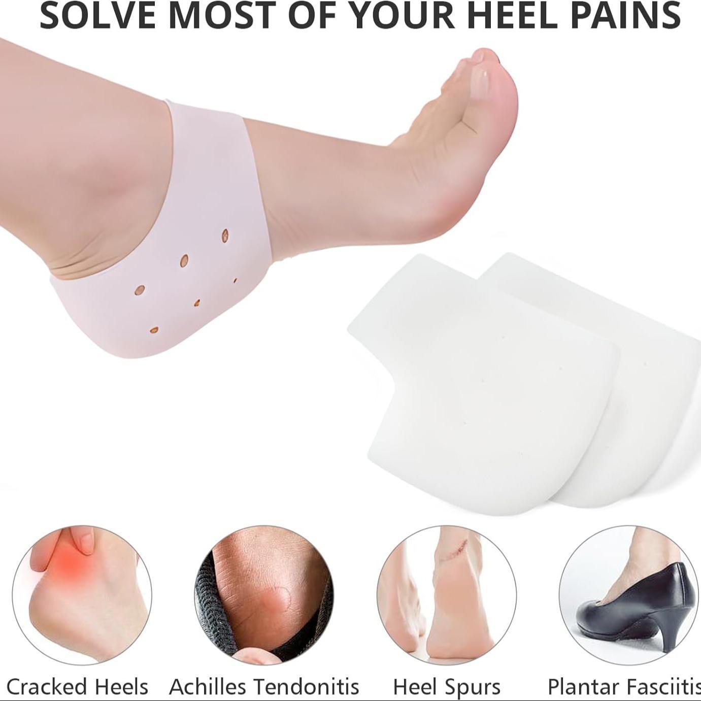 Men Women Transparent Heel Protectors, Gel Work Boot Insoles for Shoes & Boots, Comfortable All-Season Footwear Accessories, Durable Anti-Slip Design, Silicone Insoles, Non Slip Insole