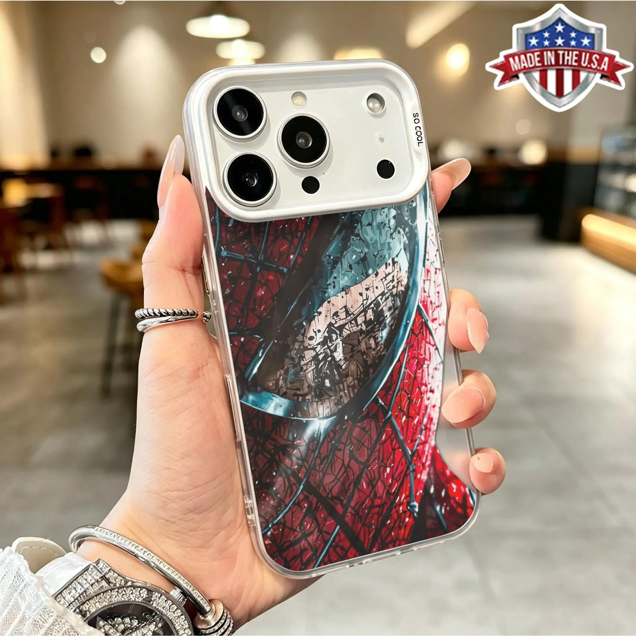 Superhero Spider Graphic Shell Phone Case For iPhone 17,16,15,14 Pro Max,13,12,11,XR,XS,X,Plus,Air - Premium Unisex Slim Shockproof Anti-Drop Protective Durable PC Hard Case