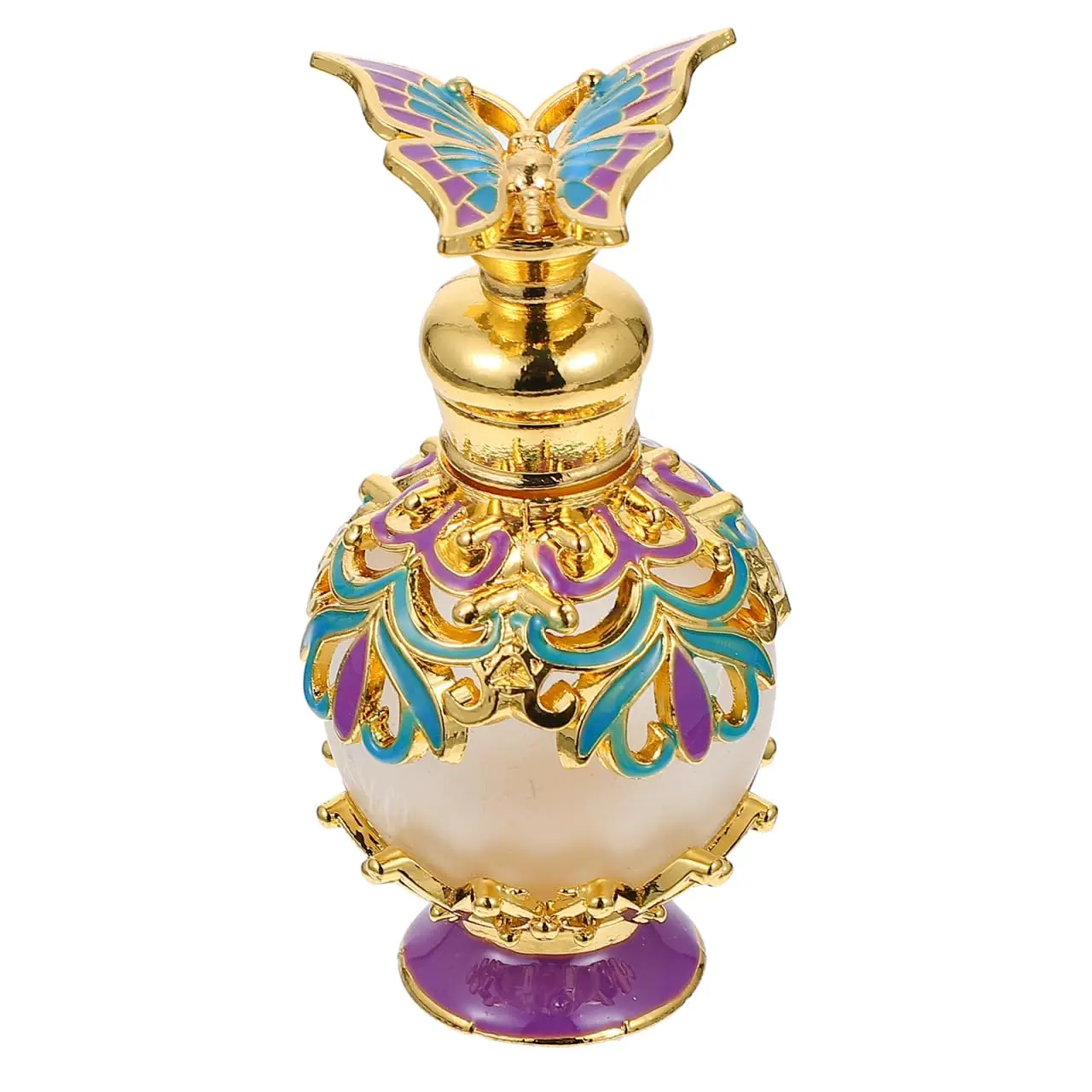 Perfume Bottle 0.27Oz, Refillable Glass  Atomizer | with Middle Eastern Decorative Design, Mini Empty Scent Bottle for Essential Oil, Oud, Travel and  Display