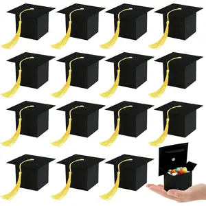 Graduation Party Favors 2026, 24 Pack Favor Boxes Grad Cap Box for Candy Goody Chocolate Gift, Graduation Party Supplies