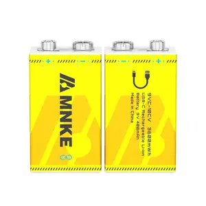 9v Type-C Rechargeable Lithium Battery 3600mah, Stable Output for Multimeter, Wireless Mic, Guitar Effects, Smoke Alarm, Replacement Part,#9VBattery #TypeCBattery #RechargeableBattery #LithiumBattery #USBRechargeable,MultimeterBattery #WirelessMic #Guitar