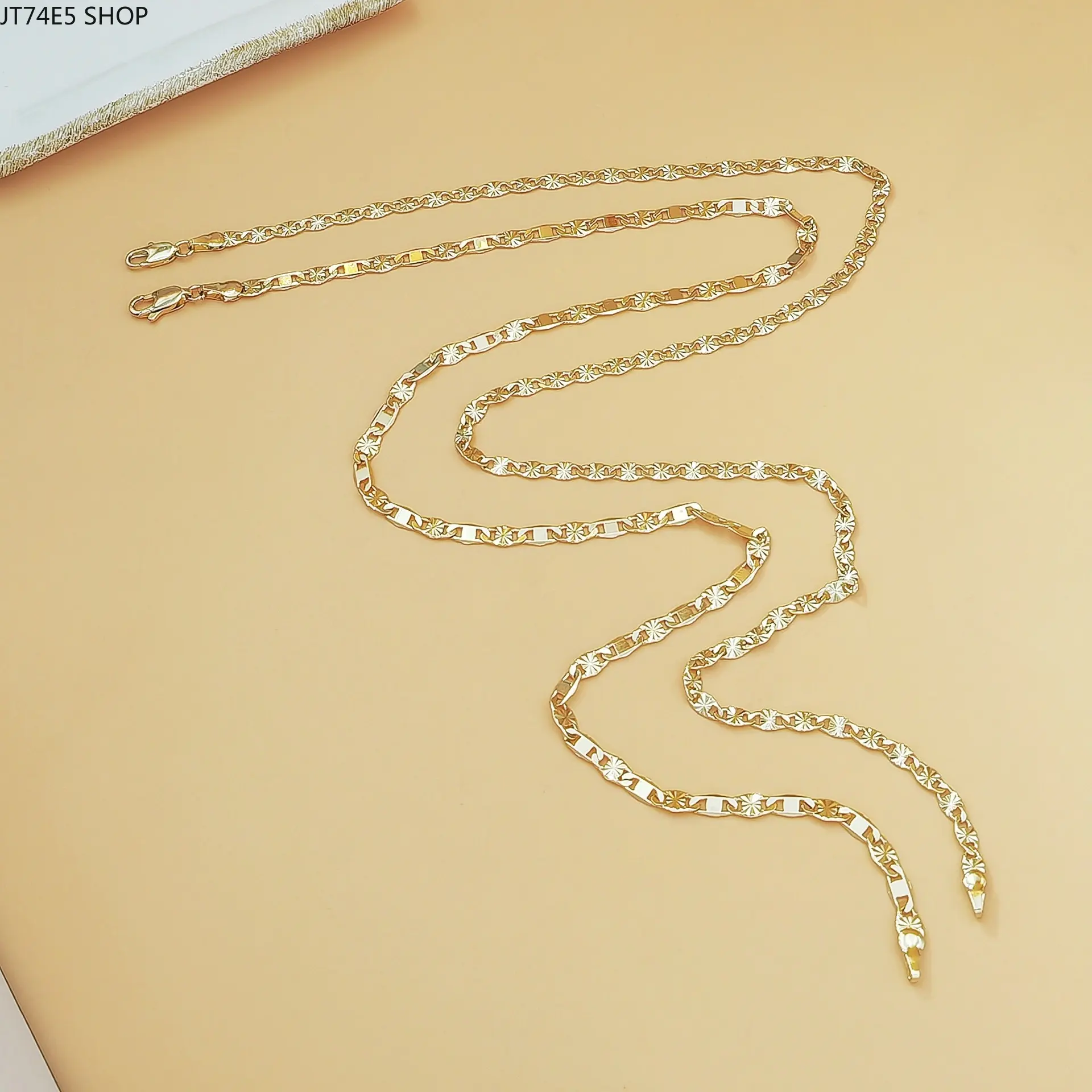 Simple Oversized Long Link Neck Chain for Men and Women, Smooth Metal Stackable Sweater Jewelry for Multi-scene Matching and Pendant Matching