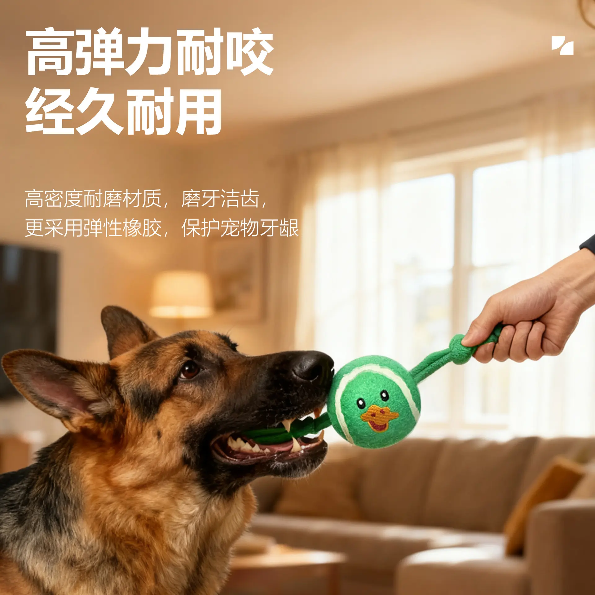 Nunbell's popular cross-border pet toy is a durable chew-resistant dog toy for cleaning teeth and grinding teeth, a pet accessory in the form of a tennis ball
