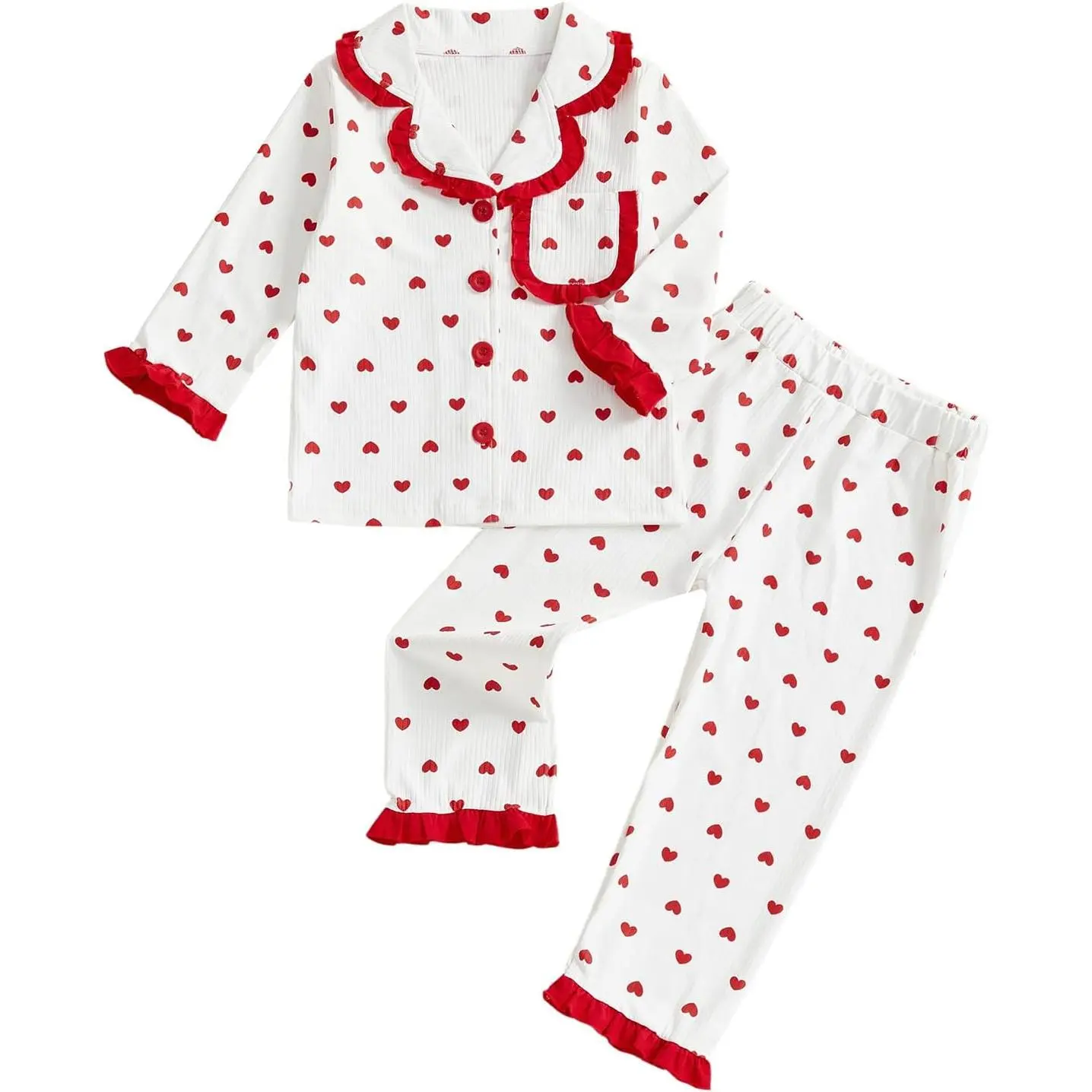 Kids Easter Pajamas Toddler Baby Girl Jesus/Donkey Print Button Down Pjs Tops Pants Little Girls Easter Pajama Set