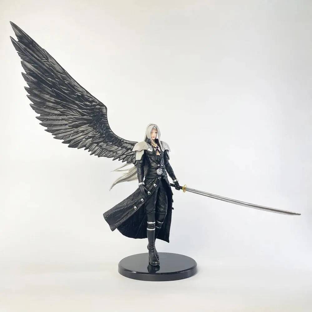 28cm Sephiroth Anime Figure Rebirth One-Winged Angel Action Figure Collection Model Desktop Ornaments Decoration