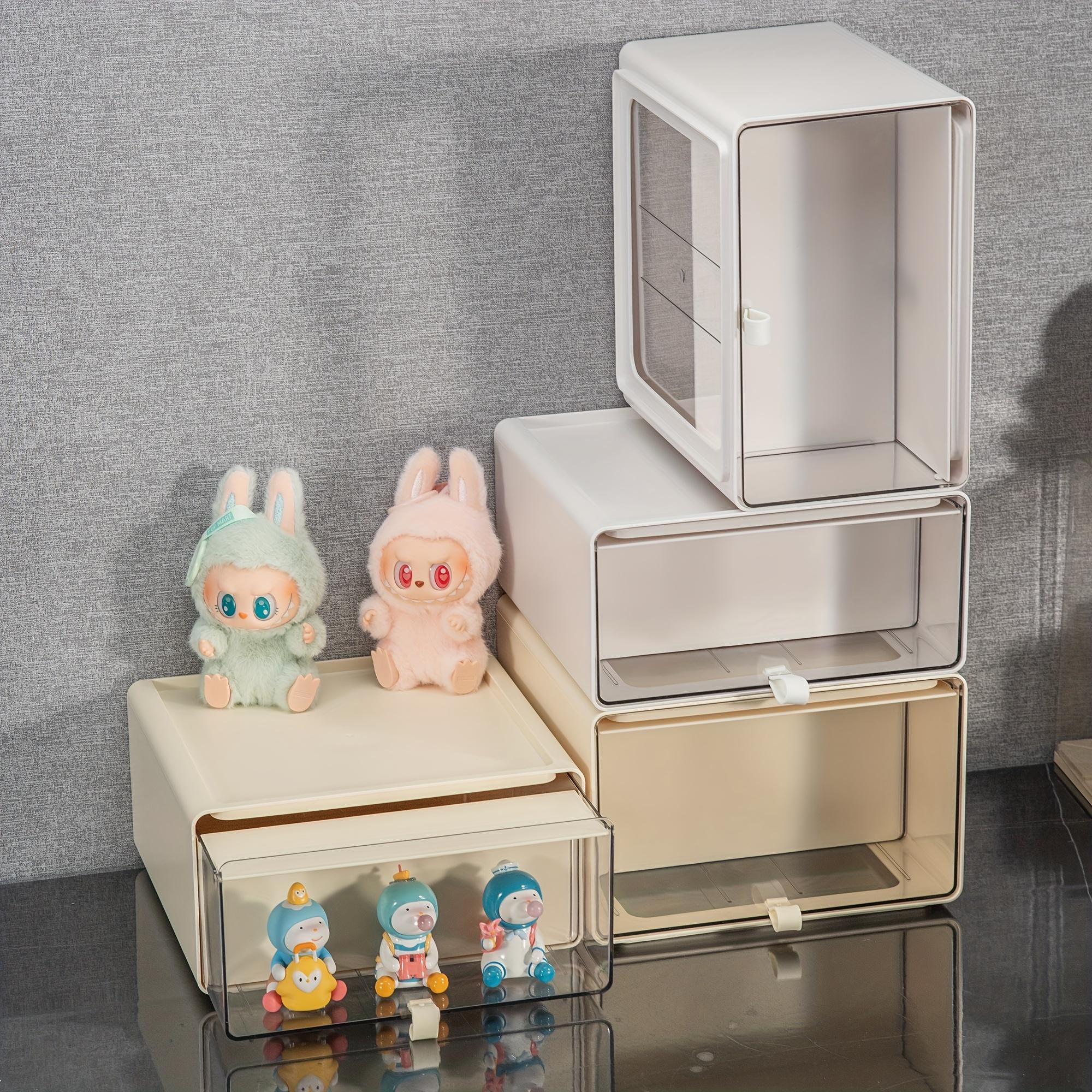 Stackable Figurine Display Storage Box, Desktop Drawer Organizer & Desktop Statue Showcase Cabinet – Essential for Collectors