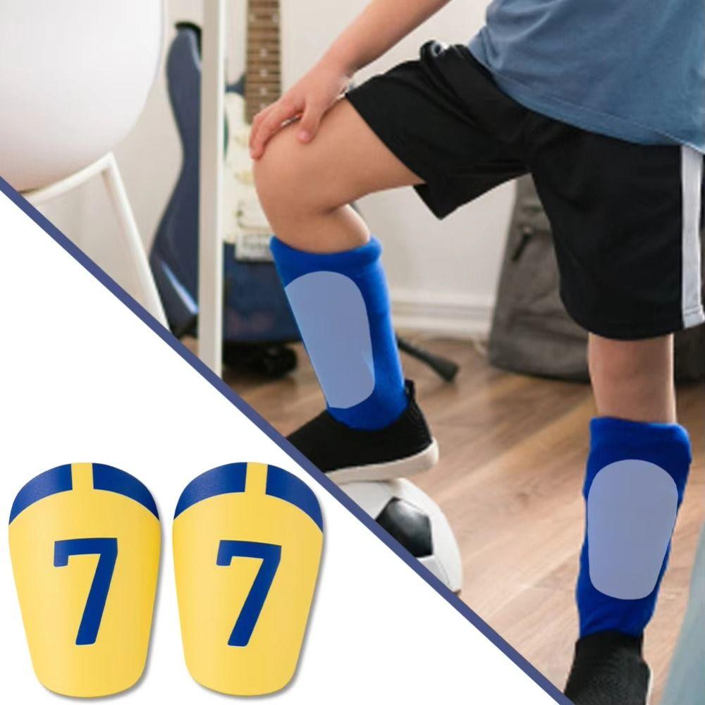 Absorbing Football Shin Pads Portable Leg EVA Thickening Training Shank Board Mini Size Lightweight Soccer Shin Cycling Gear for Women Men Sports PU EVA Material Compact Design