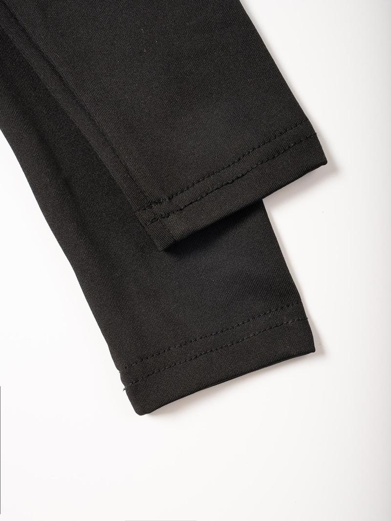 Women's Plain Contrast Lace Backless Tee, Elegant Fashion Casual Long Sleeve T-shirt for Daily Outdoor Wear, Ladies Clothes for Spring & Fall