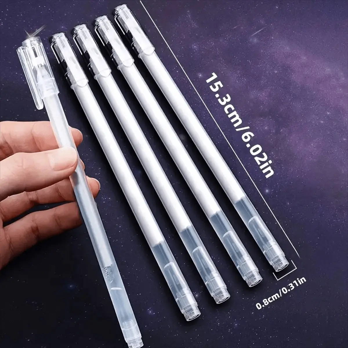 Set White, Gold, Silver Neutral Fine-Tip Sketch, Fluorescent Pens, Large Capacity, Disposable, For Art, Drawing, Design, Illustration, Artists Supplies,Back To School